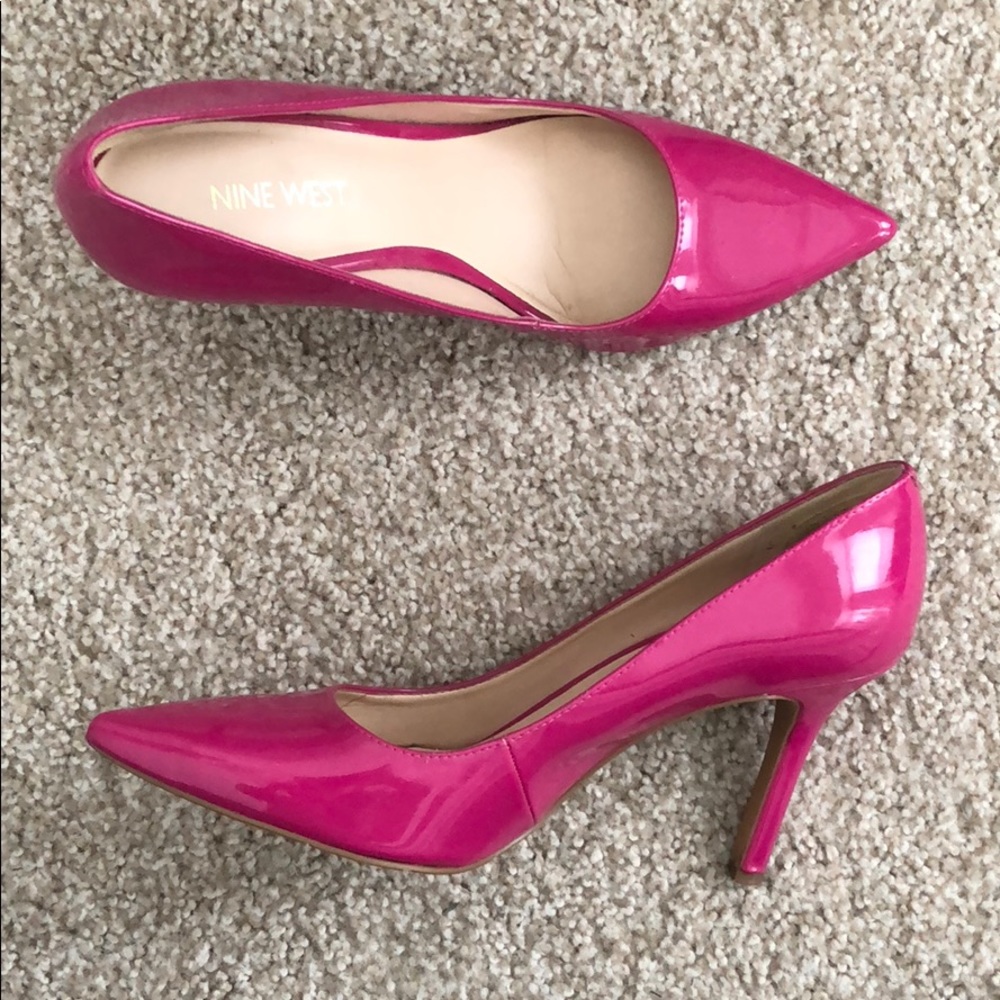 Nine West Pink Patent Leather Pumps